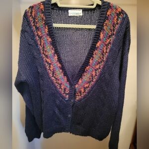 Vintage - Currants Hand Knitted Cardigan Sweater